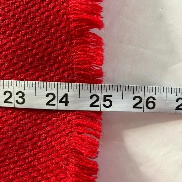 ISAAC MIZRAHI TARGET sz 14 Red Button Tweed Pleated Wool blend Wrap Skirt - Picture 10 of 11